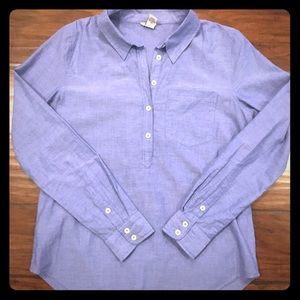Forever 21 blue button front shirt Med